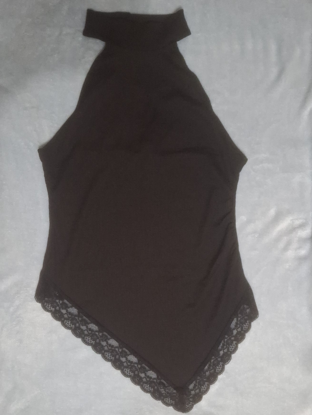 H&M Black Halter Neck Lace-Hem